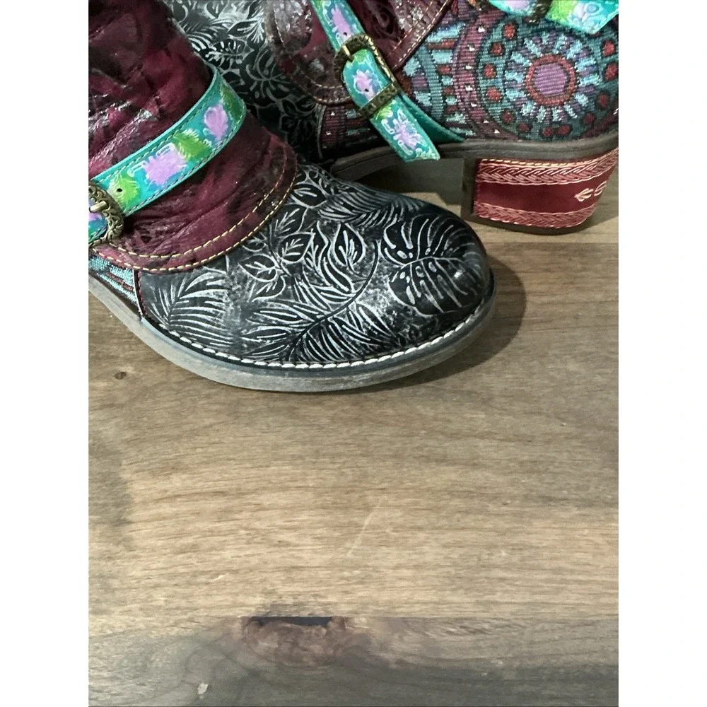 Socofy Bohemian Style Ankle Festival Boots Size  39/ US 8.5 - Picture 3 of 12